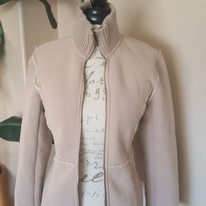 Casual Sherpa Jacket- Cream, S